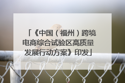 《中国（福州）跨境电商综合试验区高质量发展行动方案》印发