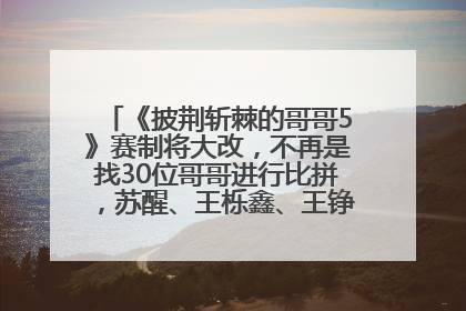《披荆斩棘的哥哥5》赛制将大改，不再是找30位哥哥进行比拼，苏醒、王栎鑫、王铮亮、张远等多名男团选手被曝将参加