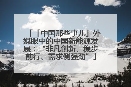 「中国那些事儿」外媒眼中的中国新能源发展：“非凡创新、稳步前行、需求侧强劲”