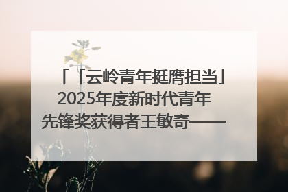 「云岭青年挺膺担当」2025年度新时代青年先锋奖获得者王敏奇——澜沧江上好渔人