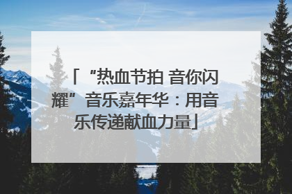 “热血节拍 音你闪耀”音乐嘉年华：用音乐传递献血力量