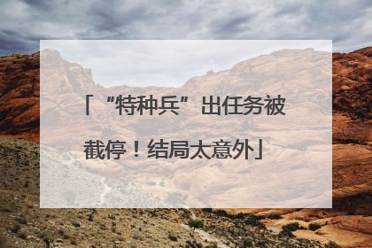 “特种兵”出任务被截停！结局太意外