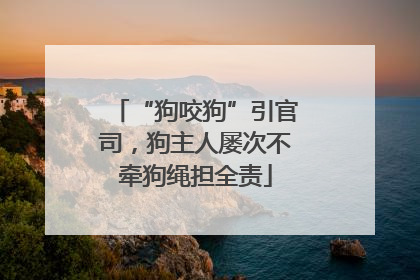 “狗咬狗”引官司，狗主人屡次不牵狗绳担全责