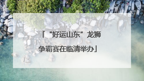“好运山东”龙狮争霸赛在临清举办