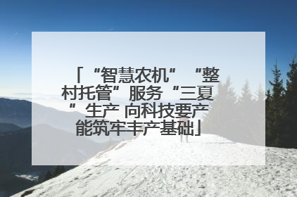 “智慧农机”“整村托管”服务“三夏”生产 向科技要产能筑牢丰产基础