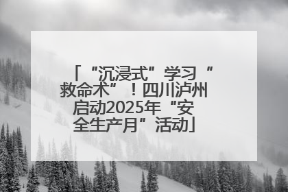“沉浸式”学习“救命术”！四川泸州启动2025年“安全生产月”活动