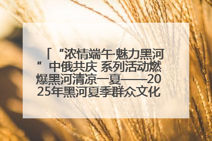 “浓情端午·魅力黑河”中俄共庆 系列活动燃爆黑河清凉一夏——2025年黑河夏季群众文化活动启幕 多元文化赋能边境文旅新高地