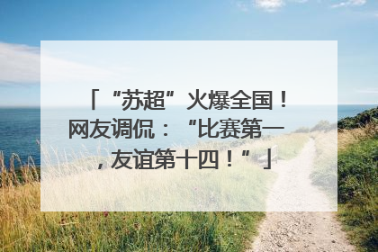 “苏超”火爆全国！网友调侃：“比赛第一，友谊第十四！”