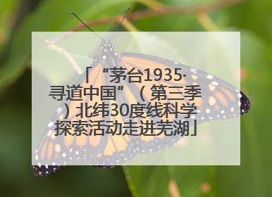 “茅台1935·寻道中国”（第三季）北纬30度线科学探索活动走进芜湖