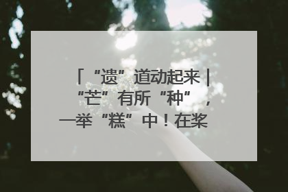“遗”道动起来｜“芒”有所“种”，一举“糕”中！在桨影拳风里，邂逅最“动”人的风景！（内含报名信息）
