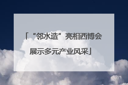 “邻水造”亮相西博会 展示多元产业风采