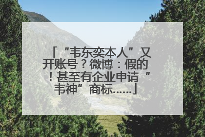 “韦东奕本人”又开账号？微博：假的！甚至有企业申请“韦神”商标……