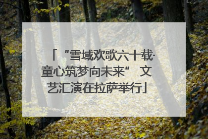 “雪域欢歌六十载·童心筑梦向未来” 文艺汇演在拉萨举行