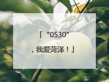 “0530”，我爱菏泽！