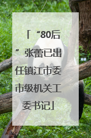 “80后”张蕾已出任镇江市委市级机关工委书记