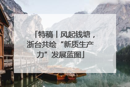 特稿丨风起钱塘，浙台共绘“新质生产力”发展蓝图