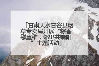 甘肃天水甘谷县烟草专卖局开展“粽香慰童稚，邻里共端阳”主题活动