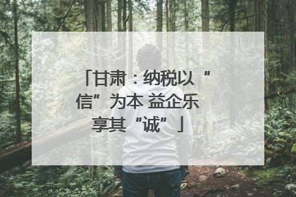 甘肃：纳税以“信”为本 益企乐享其“诚”