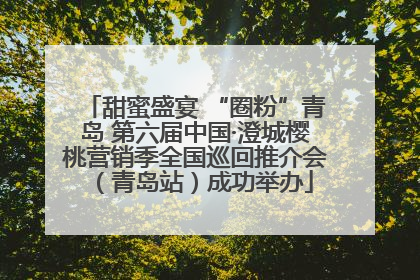 甜蜜盛宴 “圈粉”青岛 第六届中国·澄城樱桃营销季全国巡回推介会（青岛站）成功举办