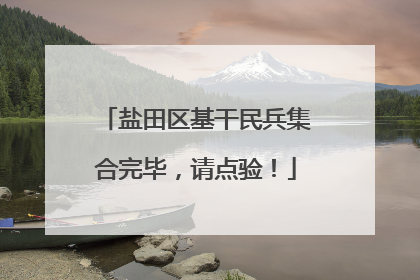 盐田区基干民兵集合完毕，请点验！