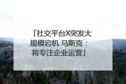 社交平台X突发大规模宕机 马斯克：将专注企业运营
