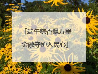端午粽香飘万里 金融守护入民心