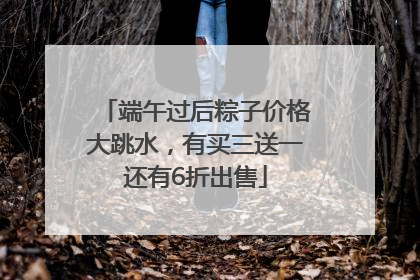 端午过后粽子价格大跳水，有买三送一还有6折出售