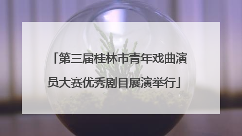 第三届桂林市青年戏曲演员大赛优秀剧目展演举行