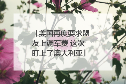 美国再度要求盟友上调军费 这次盯上了澳大利亚