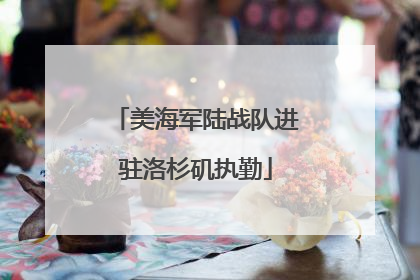 美海军陆战队进驻洛杉矶执勤