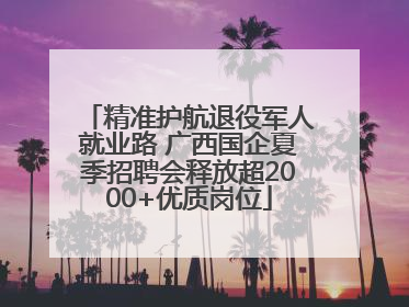 精准护航退役军人就业路 广西国企夏季招聘会释放超2000+优质岗位