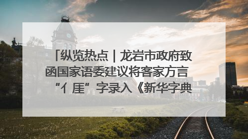 纵览热点｜龙岩市政府致函国家语委建议将客家方言“亻厓”字录入《新华字典》引发热议，当地回应