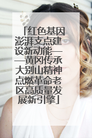 红色基因澎湃支点建设新动能——黄冈传承大别山精神点燃革命老区高质量发展新引擎