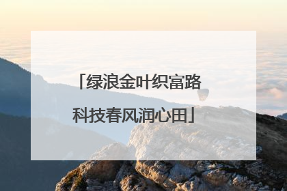 绿浪金叶织富路 科技春风润心田