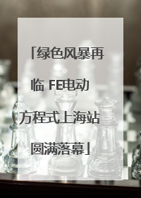 绿色风暴再临 FE电动方程式上海站圆满落幕
