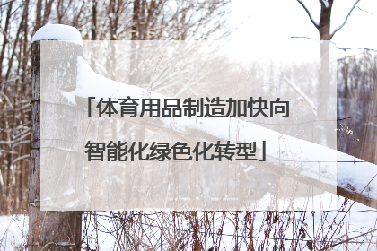 体育用品制造加快向智能化绿色化转型