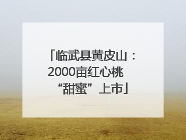 临武县黄皮山：2000亩红心桃“甜蜜”上市