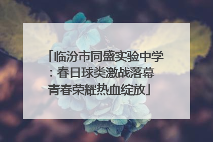 临汾市同盛实验中学：春日球类激战落幕 青春荣耀热血绽放