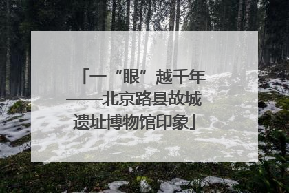 一“眼”越千年——北京路县故城遗址博物馆印象