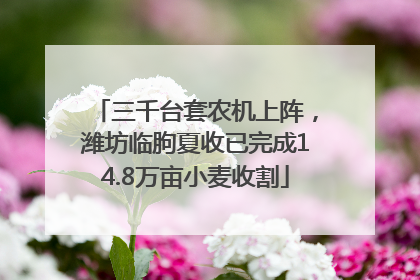 三千台套农机上阵，潍坊临朐夏收已完成14.8万亩小麦收割