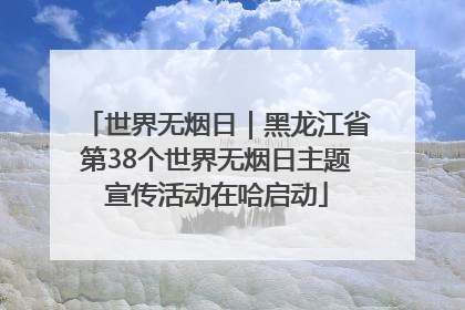 世界无烟日｜黑龙江省第38个世界无烟日主题宣传活动在哈启动