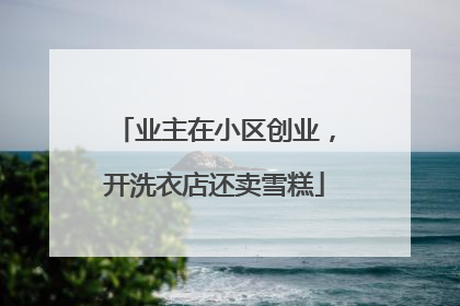 业主在小区创业，开洗衣店还卖雪糕