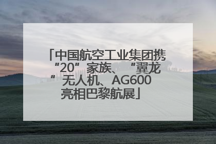中国航空工业集团携“20”家族、“翼龙”无人机、AG600亮相巴黎航展