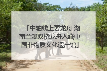 中轴线上耍龙舟 湖南兰溪双桡龙舟入藏中国非物质文化遗产馆