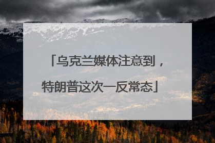乌克兰媒体注意到，特朗普这次一反常态