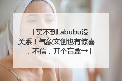 买不到Labubu没关系！气象文创也有惊喜，不信，开个盲盒→