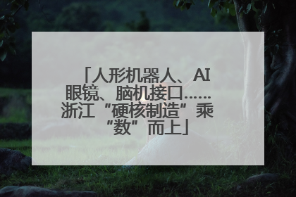 人形机器人、AI眼镜、脑机接口……浙江“硬核制造”乘“数”而上