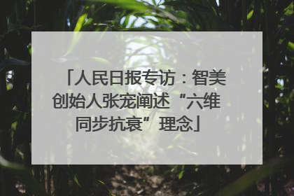 人民日报专访：智美创始人张宠阐述“六维同步抗衰”理念