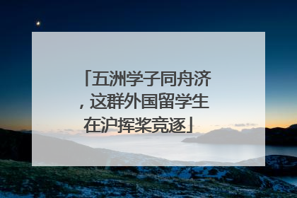 五洲学子同舟济，这群外国留学生在沪挥桨竞逐