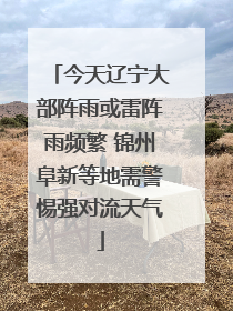 今天辽宁大部阵雨或雷阵雨频繁 锦州阜新等地需警惕强对流天气